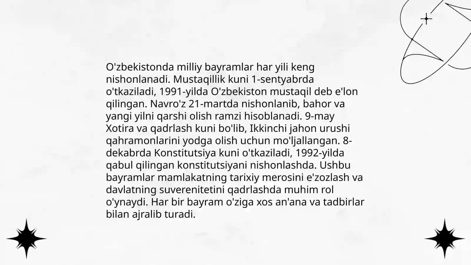 Milliy urf-odatlar haqida 3