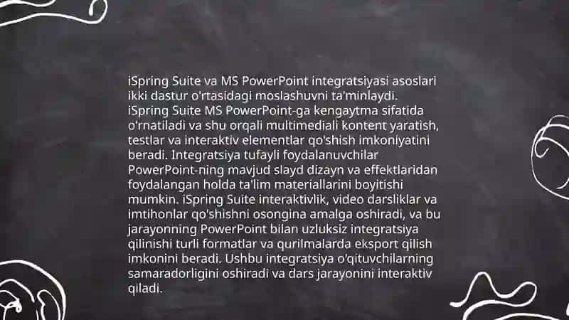 MS Power Point dasturining elektron kurs konstruktori - iSpring Suite bilan integratsiya 3