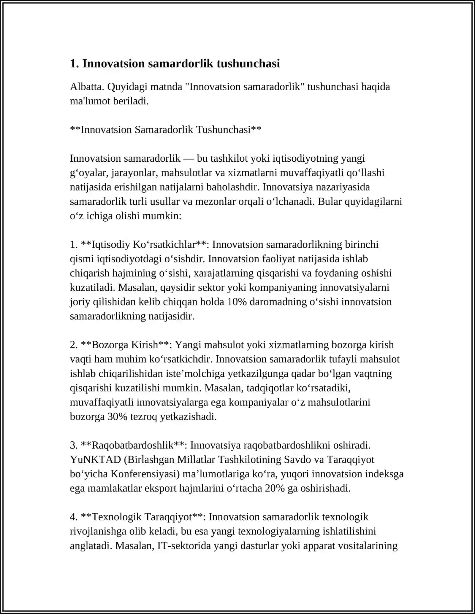 KORXONALARDA INNOVATSION SAMARADORLIK 3