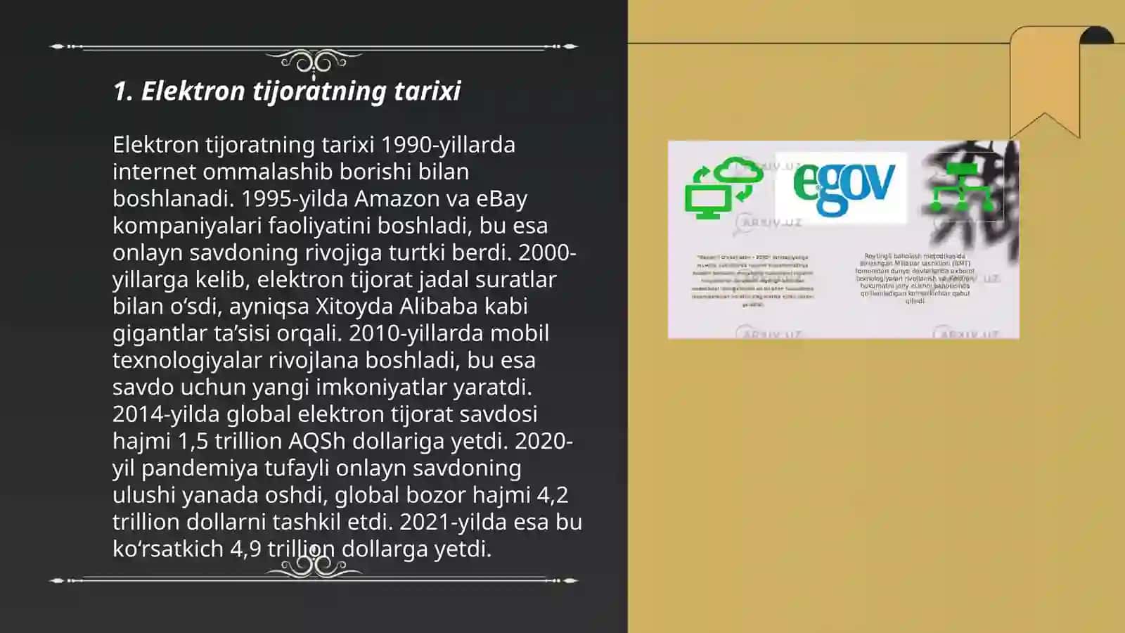 Elektron tijorat tizimlaridan foydalanish 3