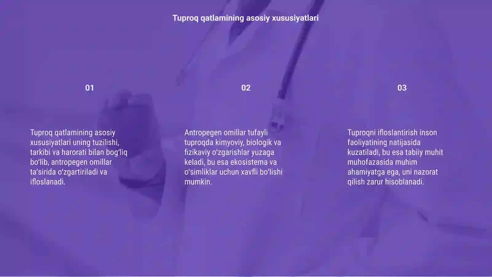 Tuproq qatlamining antropegen omillar ta‘sirida ifloslanishi 3