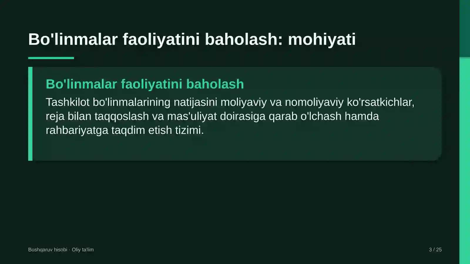 Teatrlarda bo'linmalar faoliyatini baholash 3