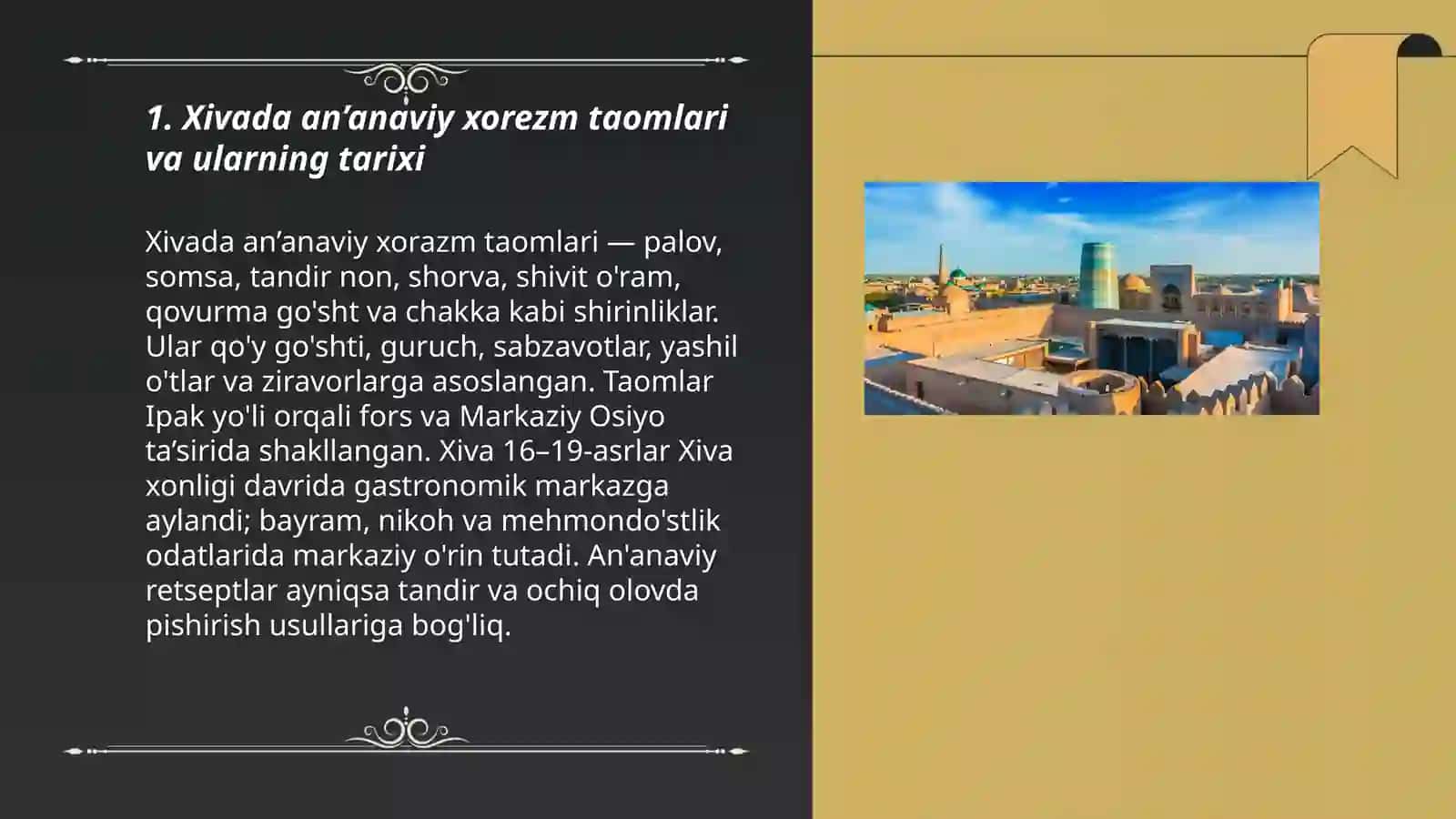 Xivada an’anaviy xorezm taomlari va ularning tarixi 3