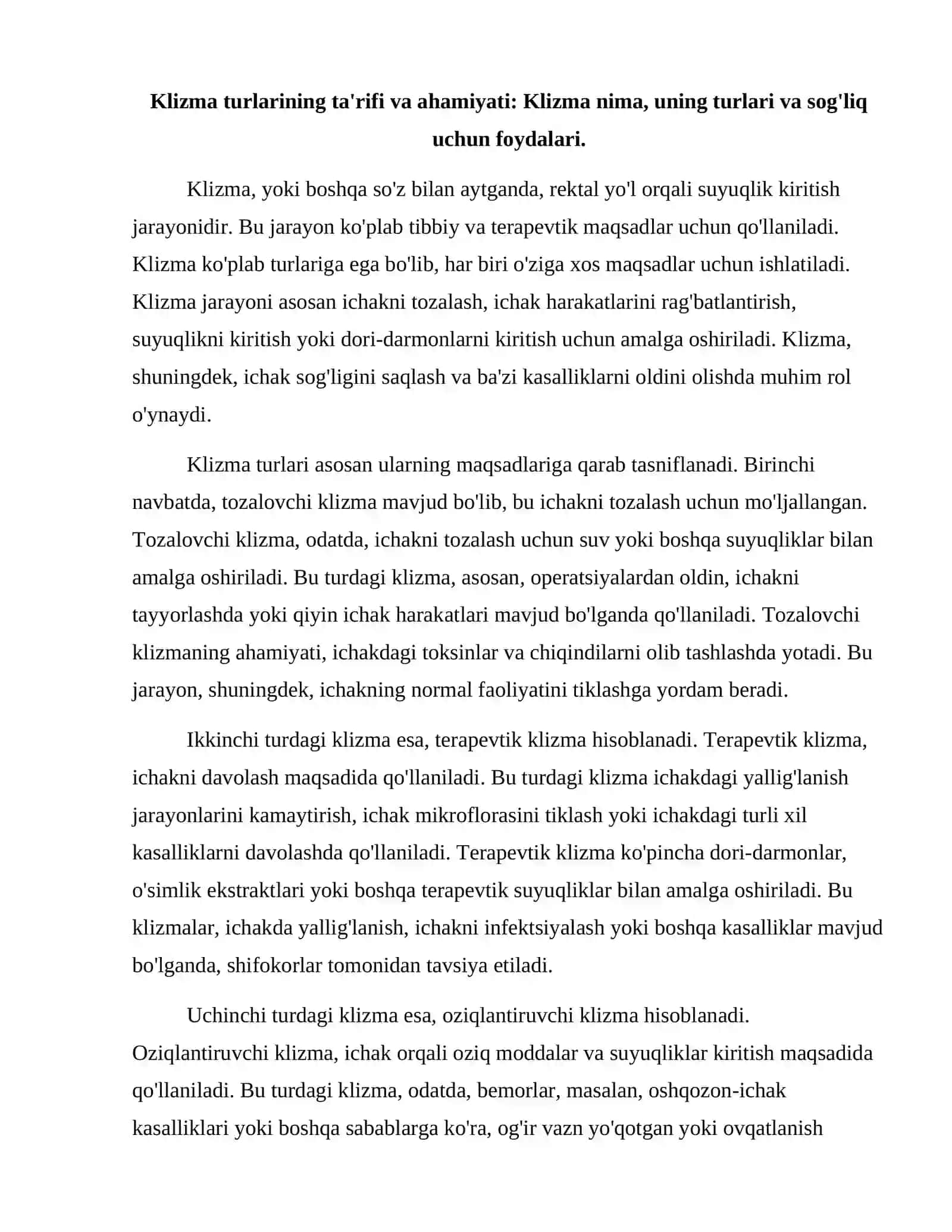 klizma turlari 3
