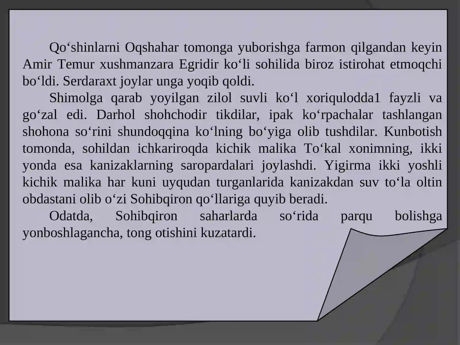 MUSTAQILLIK DAVRI NASRIDAN NAMUNA 3