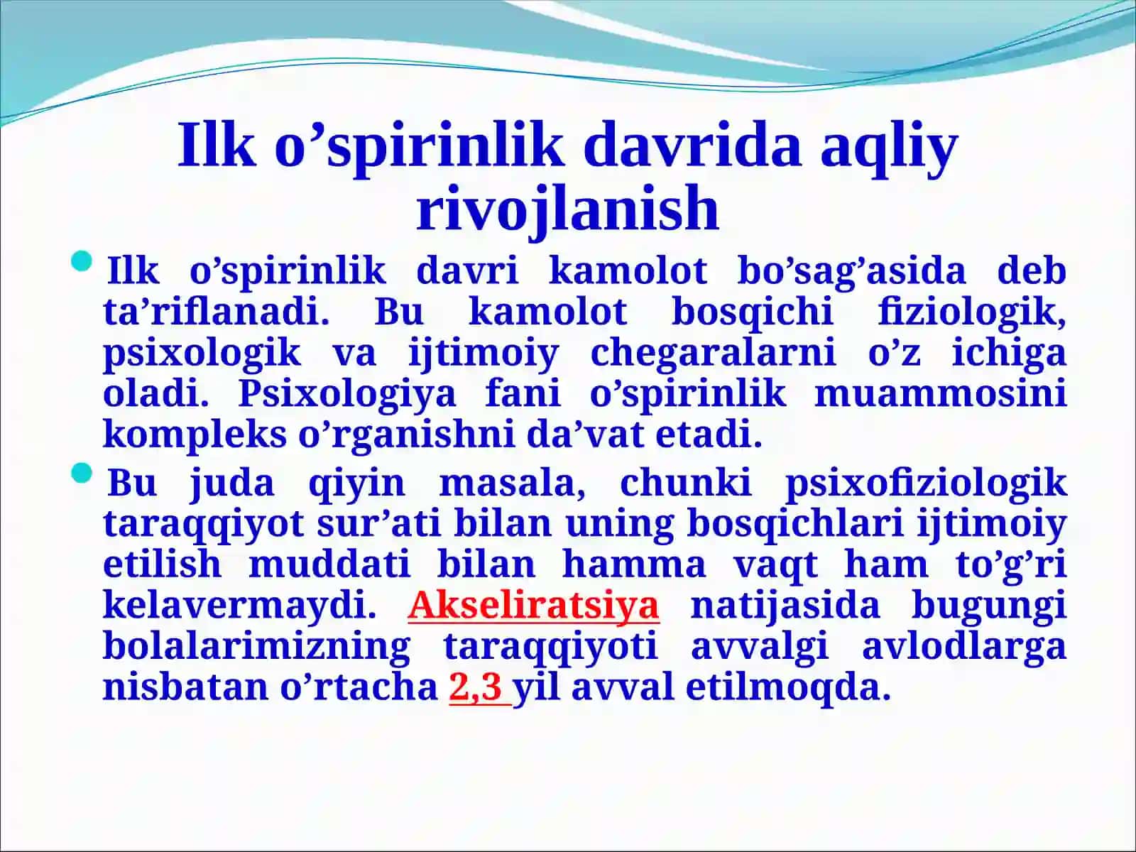 O’spirinlik davri psixologiyasi 3