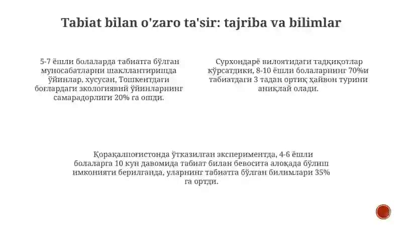 Bolalarda tabiyat tushunchasini shakllantirish 3