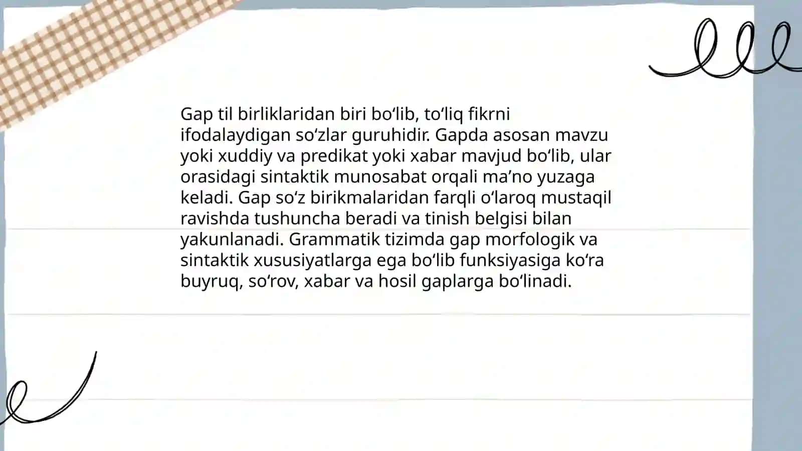 Gap tushunchasi va taʼrifi 3