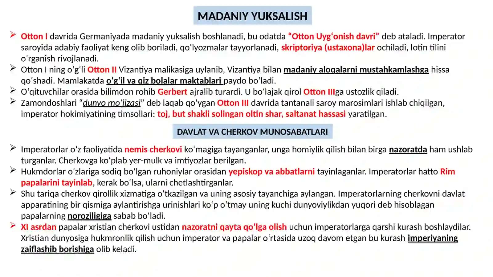 5- mavzu Muqaddas Rim imperiyasi 3