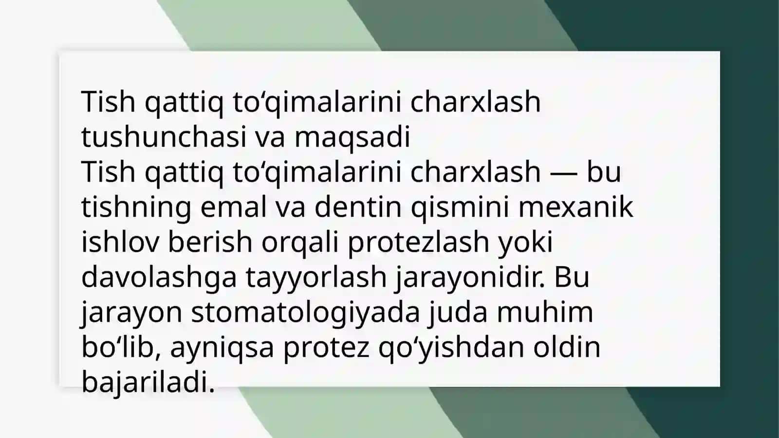 Tish qattiq to‘qimalarining charxlash bosqichlari va qoidalari 3
