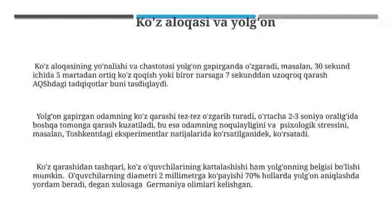Yolg'onchilikni aniqlash metodikasi 3