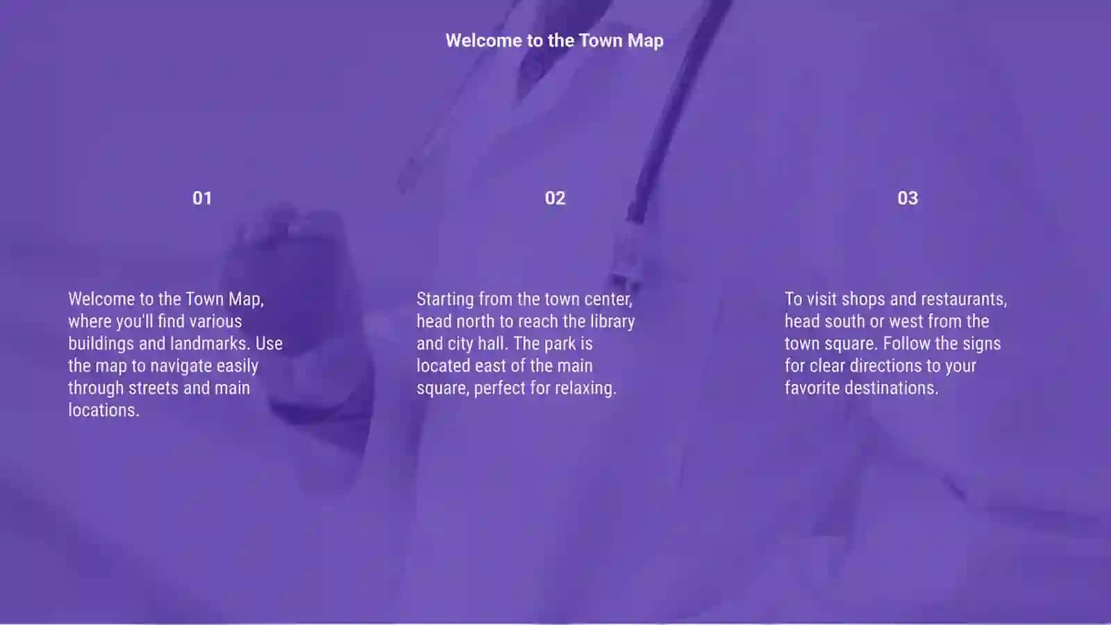 Town Map Directions 3