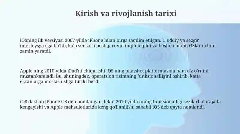 OIS mobil operatsion tizimi 3