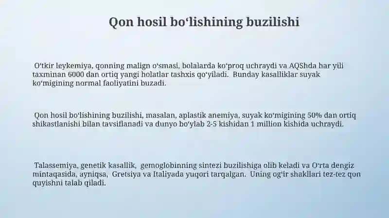 Qon hosil boʻlishi 3