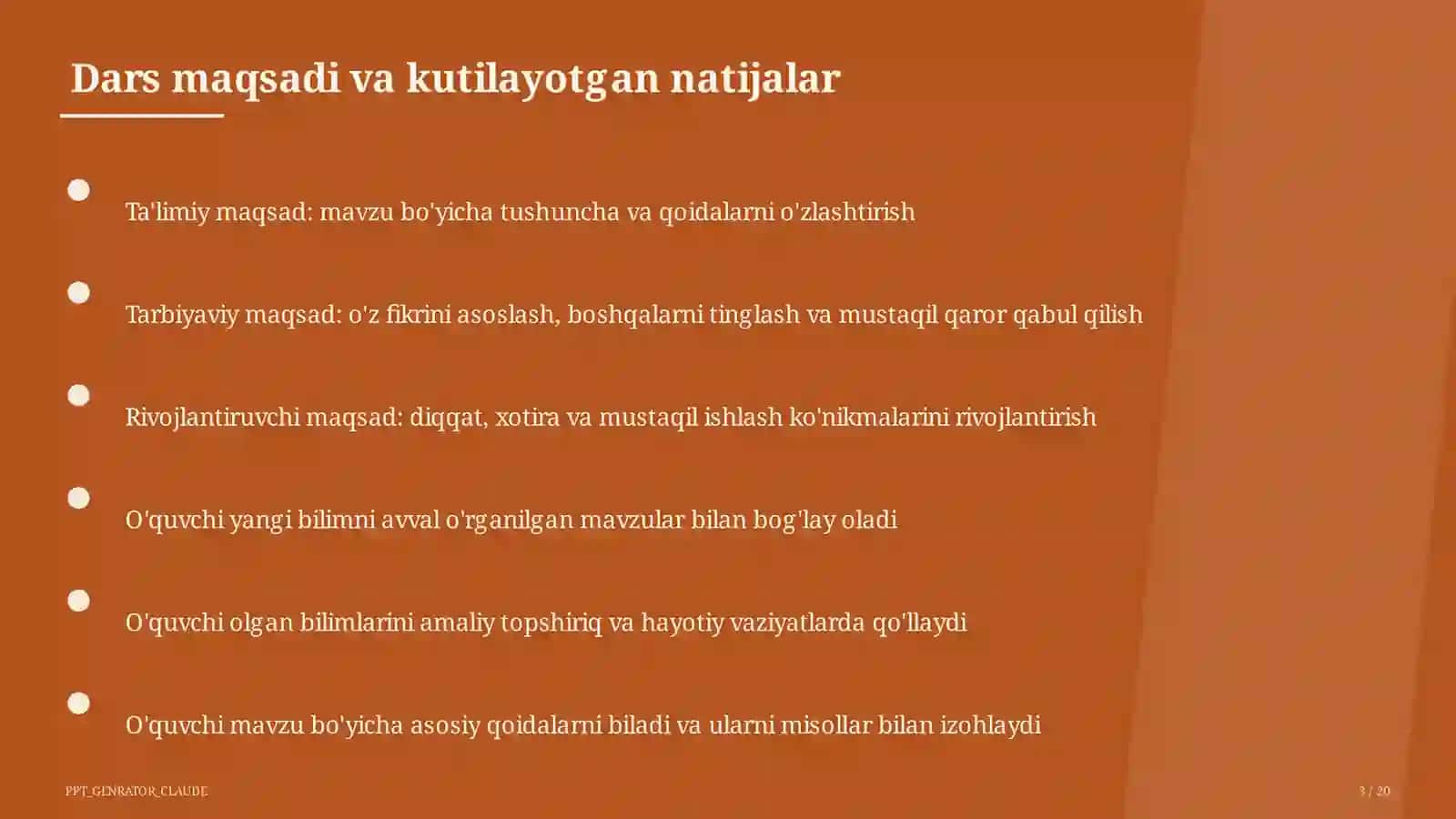 Uy vazifasini samarali tashkil etish 3