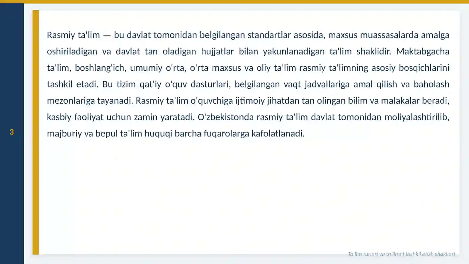 Ta'lim Turlari va Ta'limni Tashkil Etish Shakllari 3