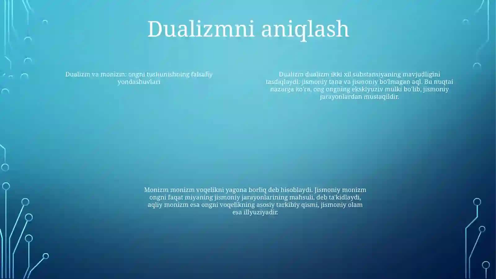 Uyqusizlikni Tushunish: Dualizm va Monizm 3