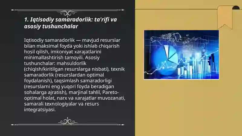 Iqtisodiy samaradorlik 3