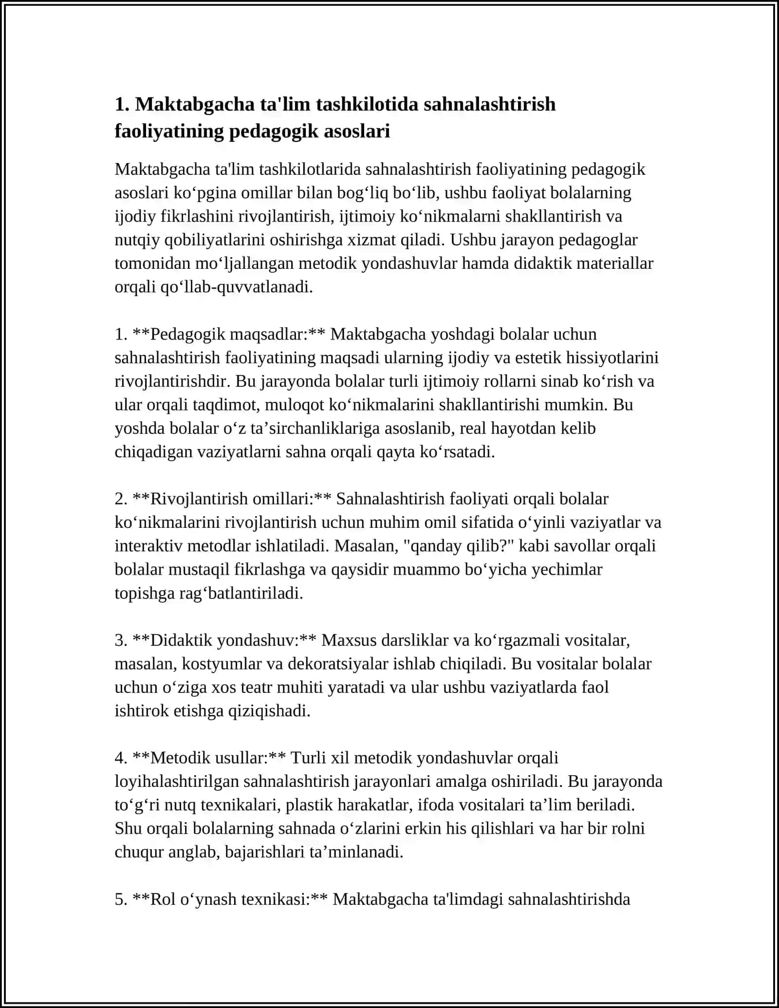 MAKTABGACHA TA'LIM TASHKILOTIDA SAHNALASHTIRISH FAOLIYATI 3