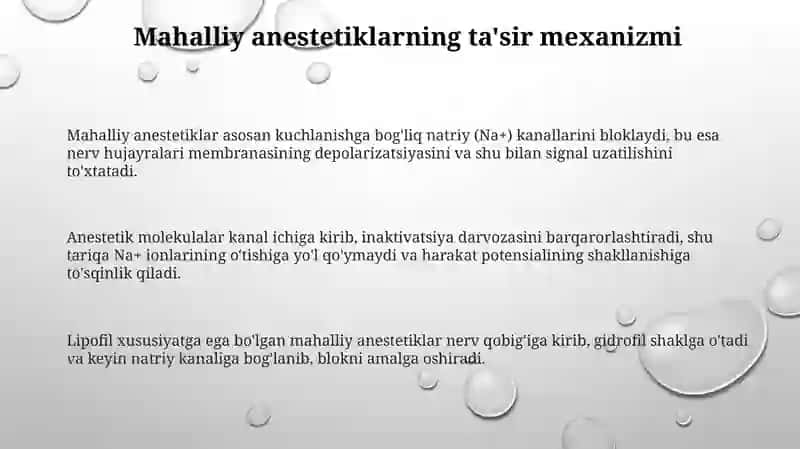 Mahaliy anestetiklar 3
