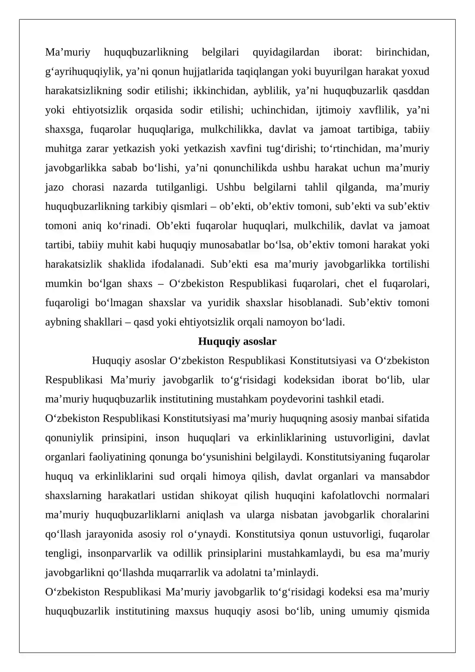Ma’muriy huquqbuzarlik tarkibi 3