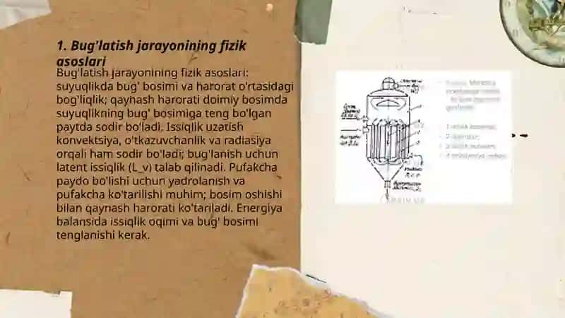 Bug'latish jarayonining fizik asoslari 3
