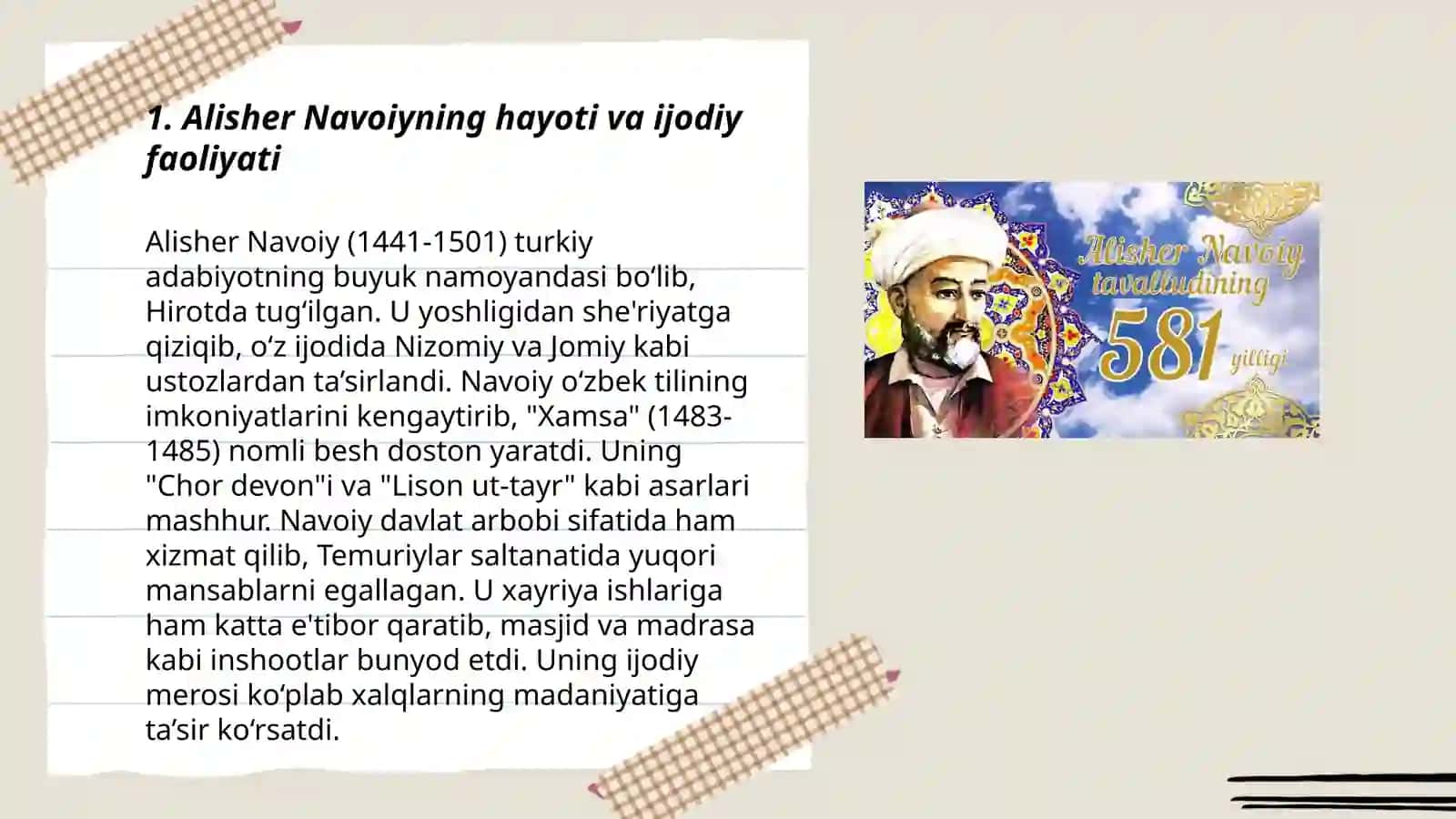 Alisher navoiy ijodi va hayoti Xamsa 3