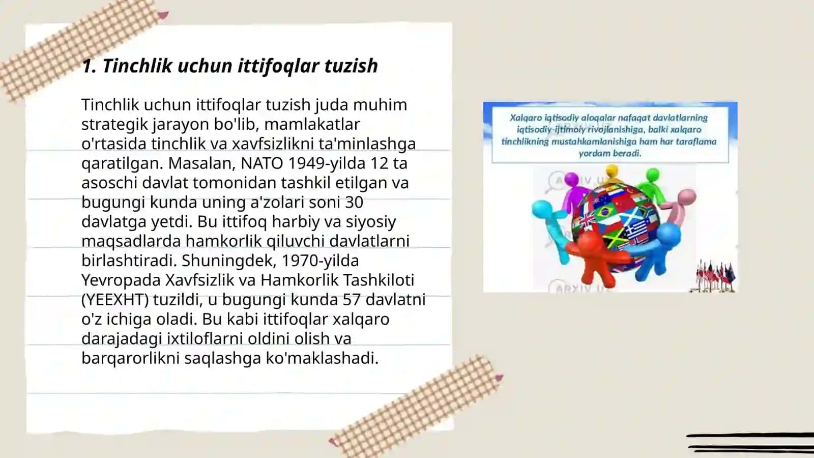 Tinchlik uchun ittifoqlar tuzish 3