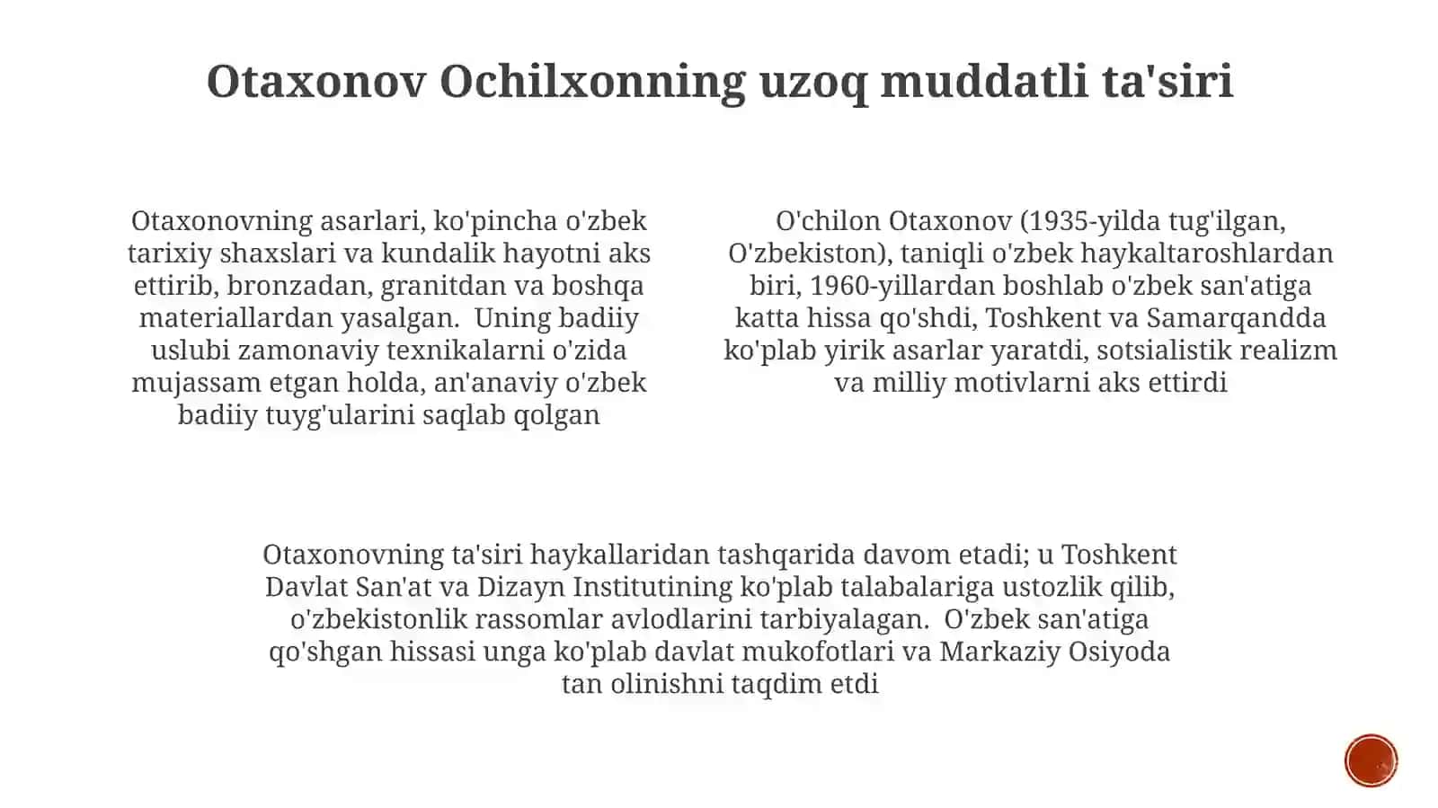 Ochilxon Otaxonov hayoti va ijodi 3