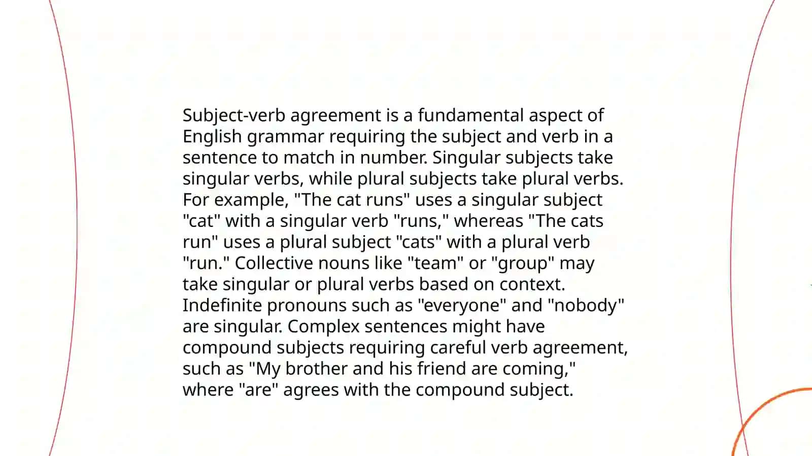Subject and Agreement 3
