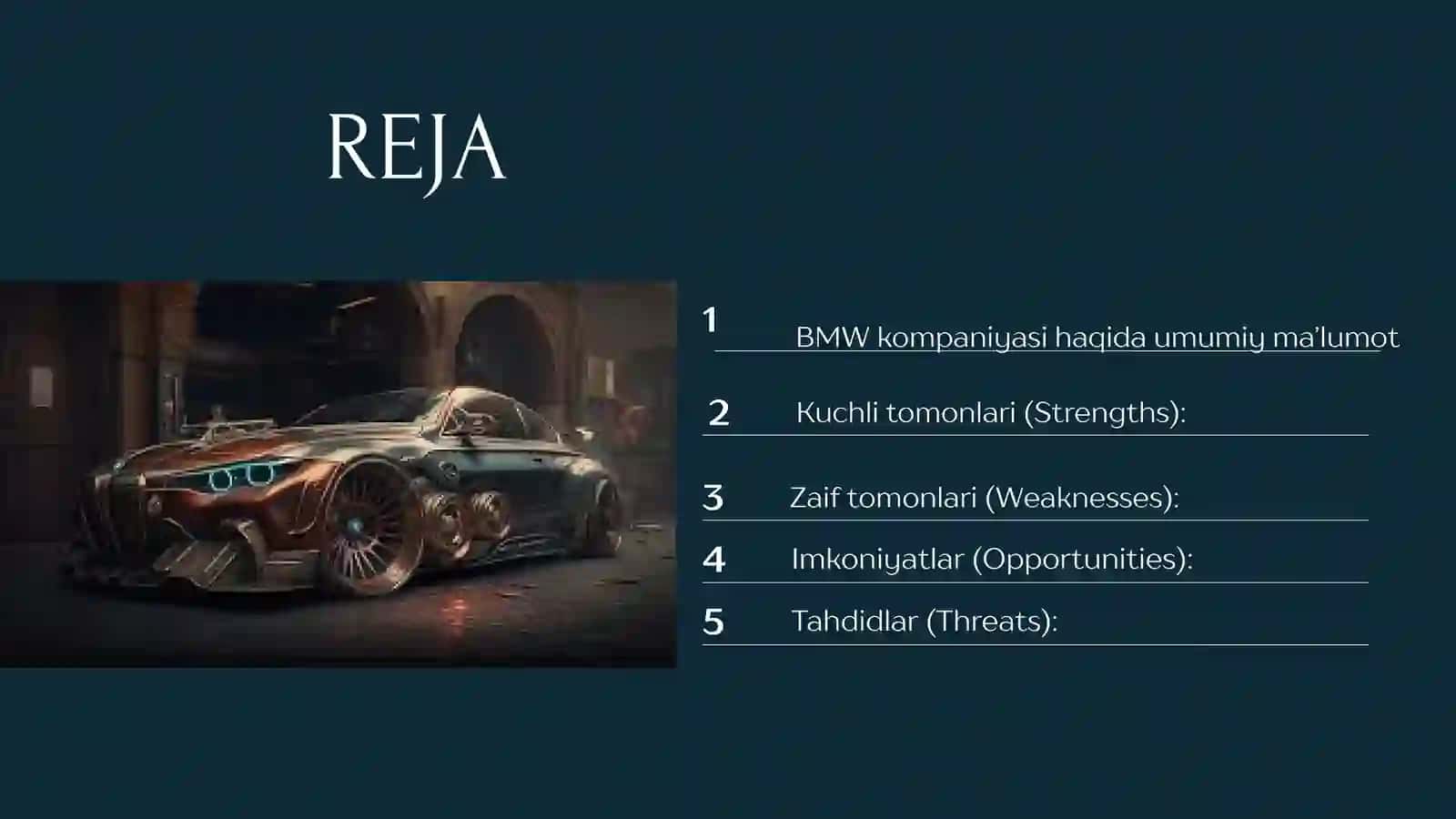 BMW KOMPANIYASI HAQIDA UMUMIYMA’LUMOT 3