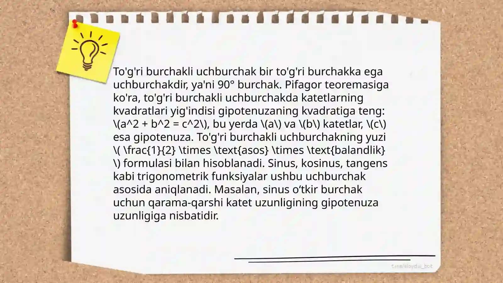 "Yassi fazoviy shakllar" topshiriq 3