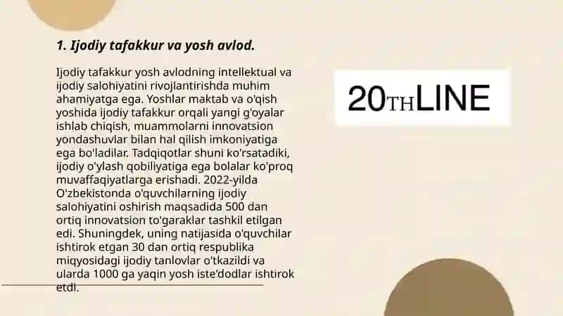 Ijodiy tafakkur va yosh avlod 3