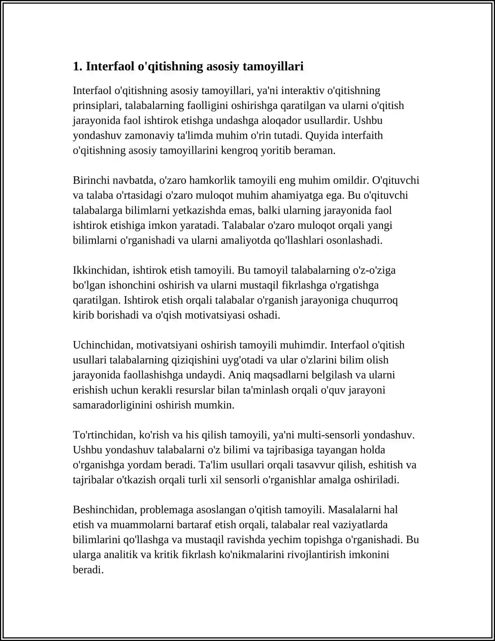 O’QITISHDA INTERFAOL METODLAR 3