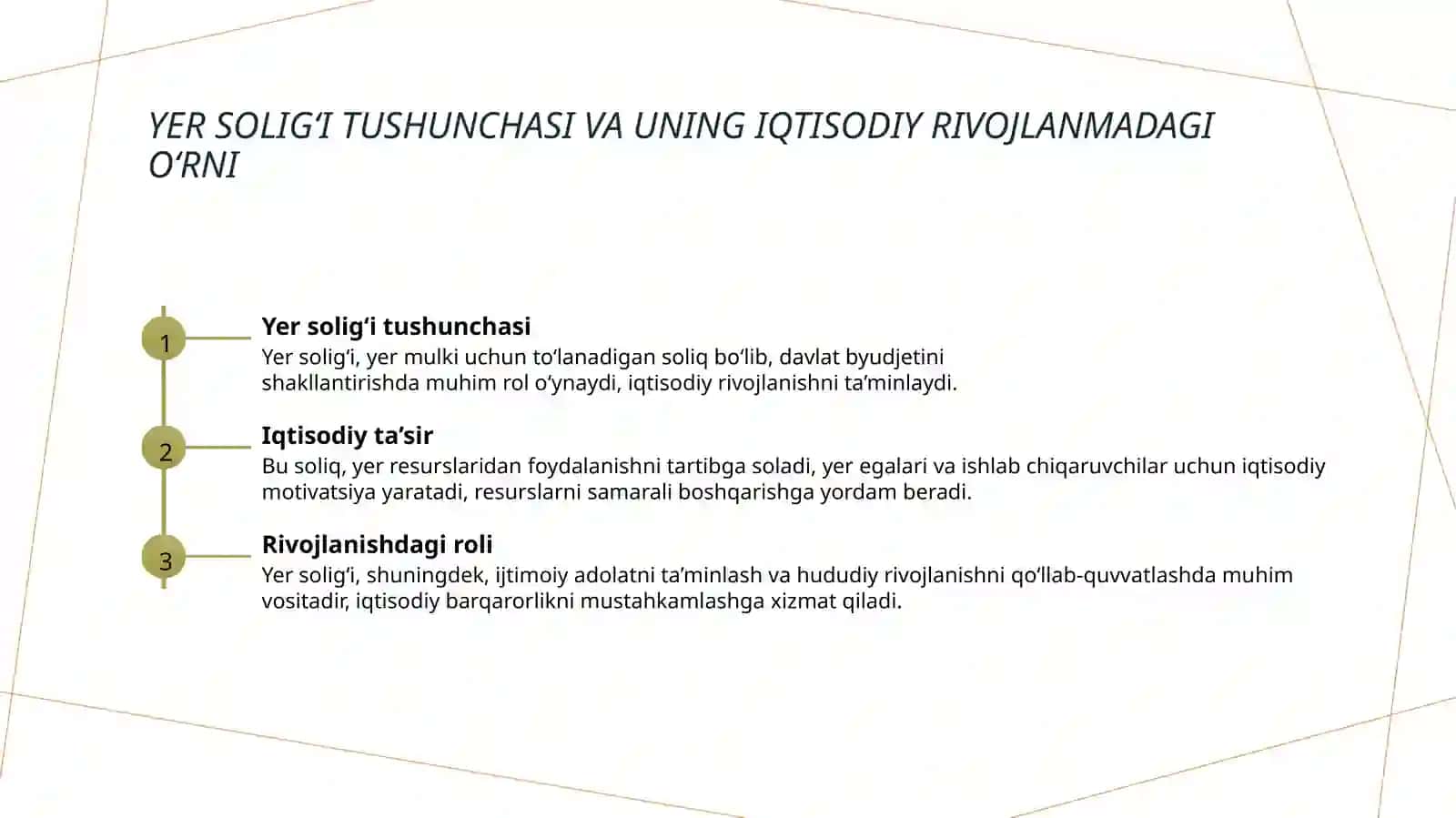 Yer soligʻi hisobotlari 3