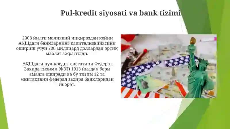 Amerika iqtisosiy tizimlari 3