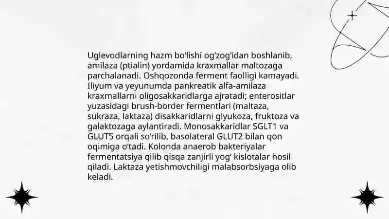 Uglevodlarning hazm bo‘lishi 3