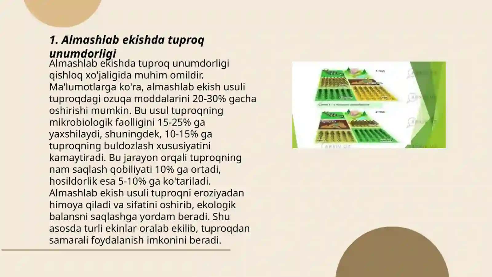 Almashlab ekishda tuproq unumdorligi 3