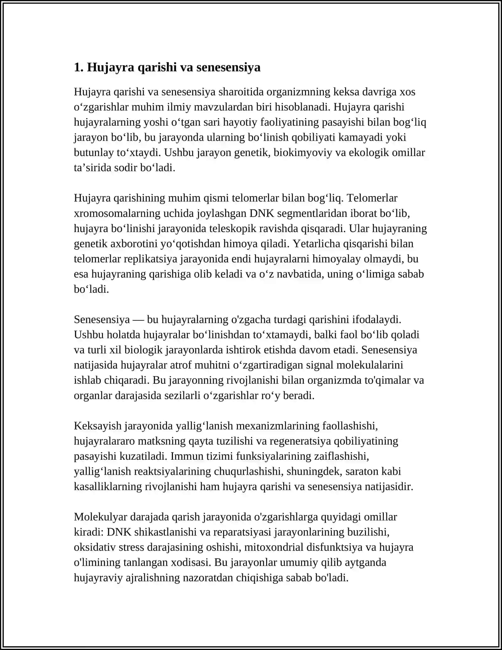ORGANIZMNI KEKSAYGAN DAVRIGA XOS OʻZGARISHLAR 3