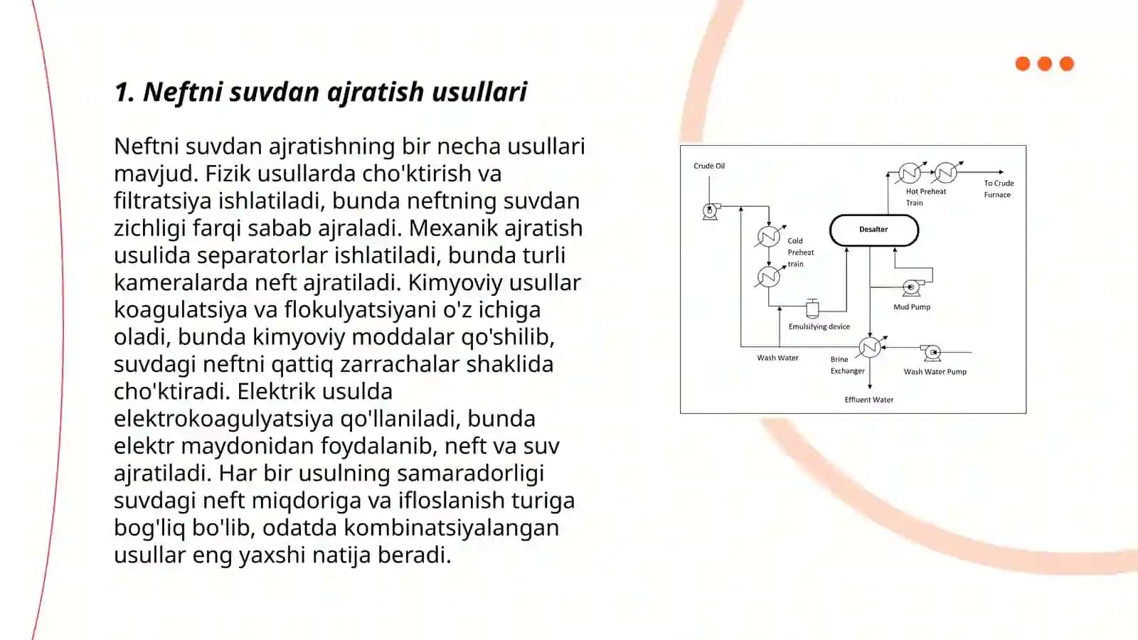 Neftni suvsizlantirish va tuzlardan tozalash jarayoni 3