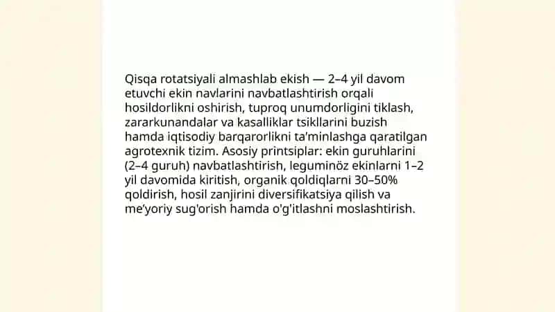 Almashlab ekishning takomillashtirish 3