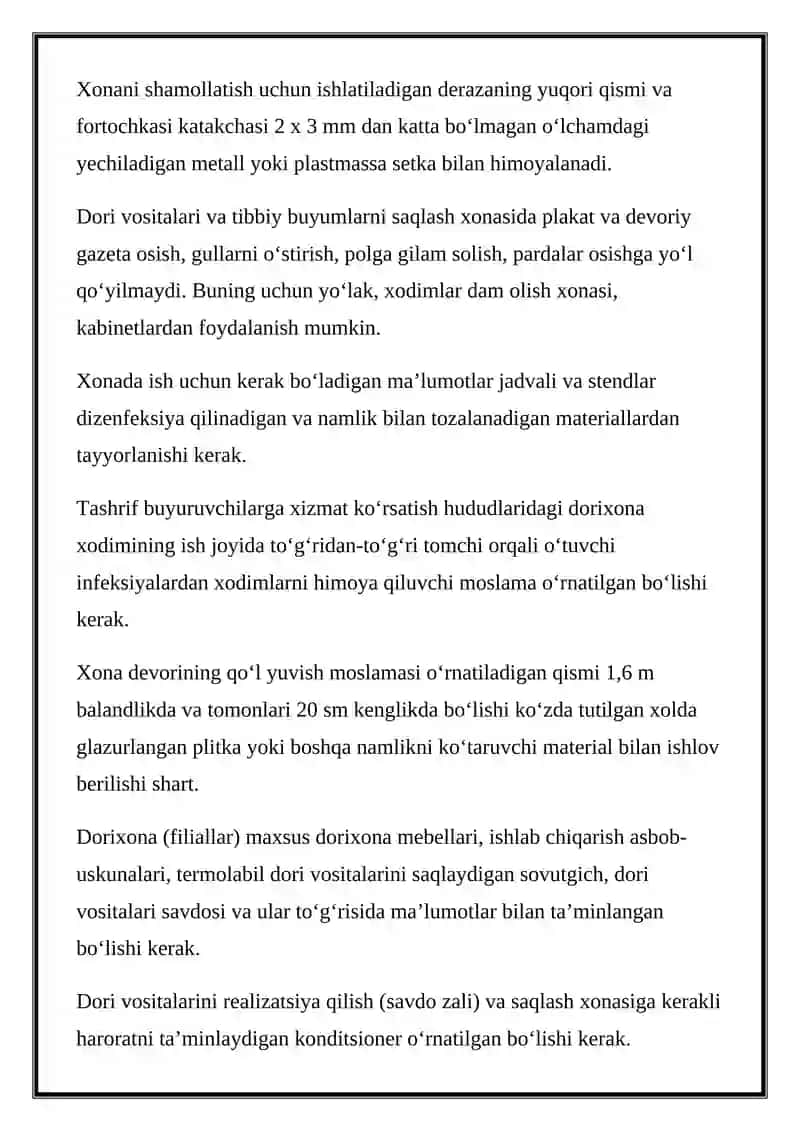DORIXONA XONALARI MIKROIQLIMINING AHAMIYATI 3