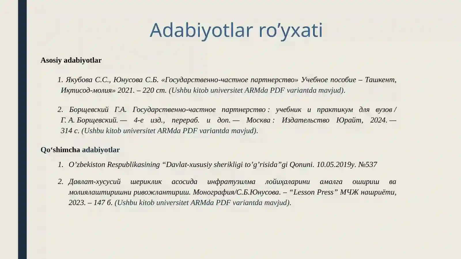 Davlat-xususiysherikligining mazmuni va mohiyati 3