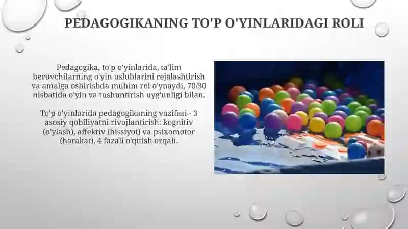 Pedagogning bolaoʻyin faoliyati dagi oʻrni 3