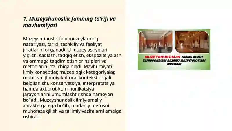 Muzeyshunoslik faniga kirish 3