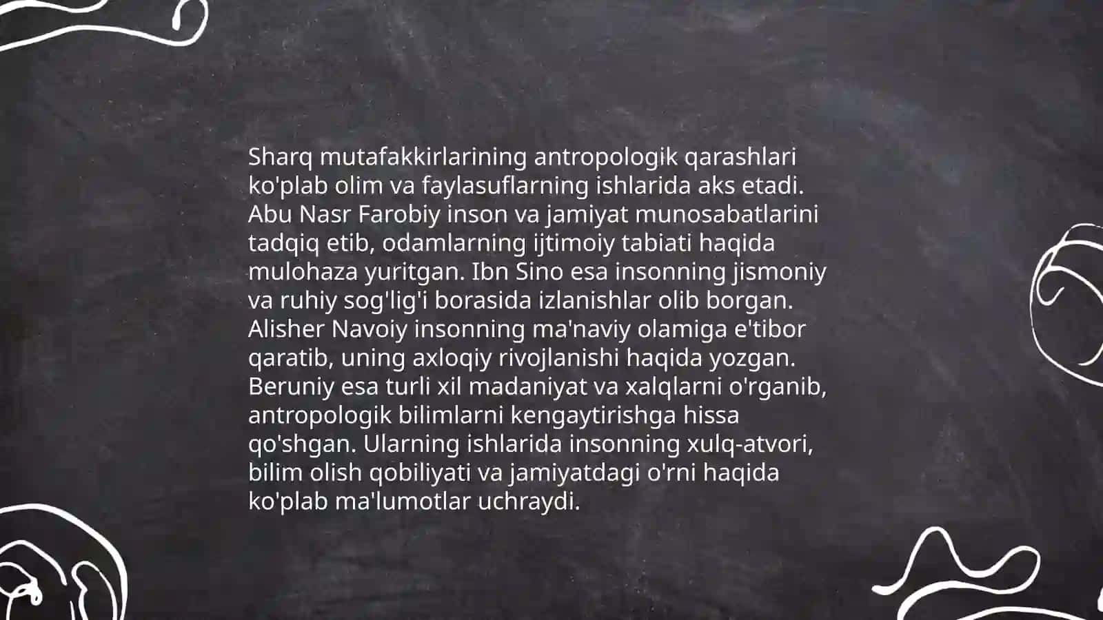 Sharq mutafakkirlarining antropologik qarashlari 3