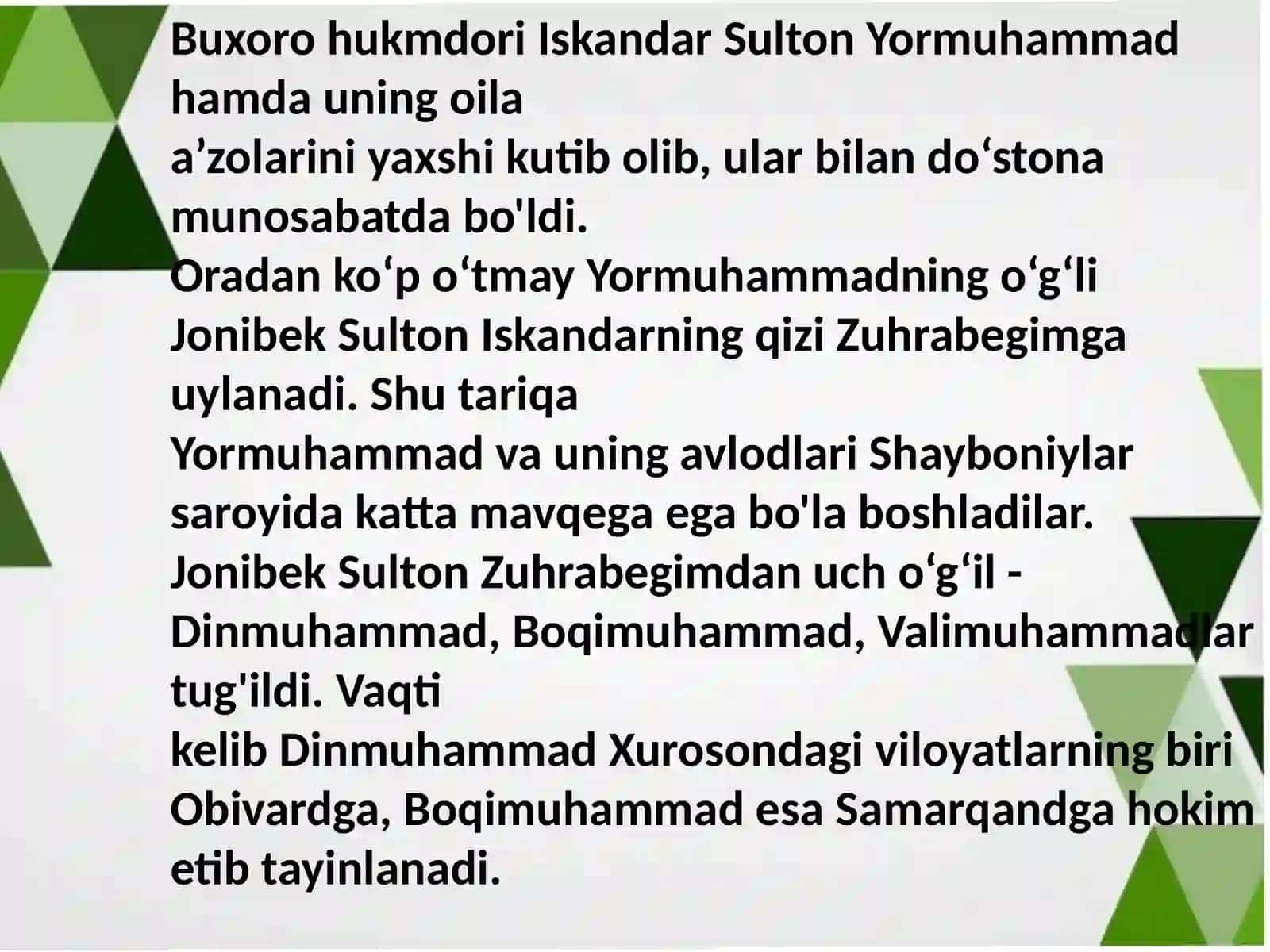 Ashtarxoniylar sulolasining kelib chiqishi 3