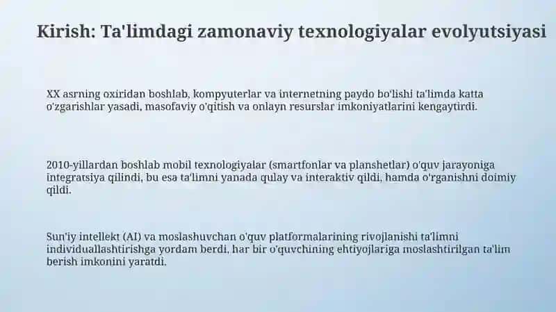 Ta'limdagi zamonaviy texnologiyalar 3