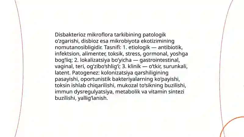 Disbakterioz va Disbioz 3