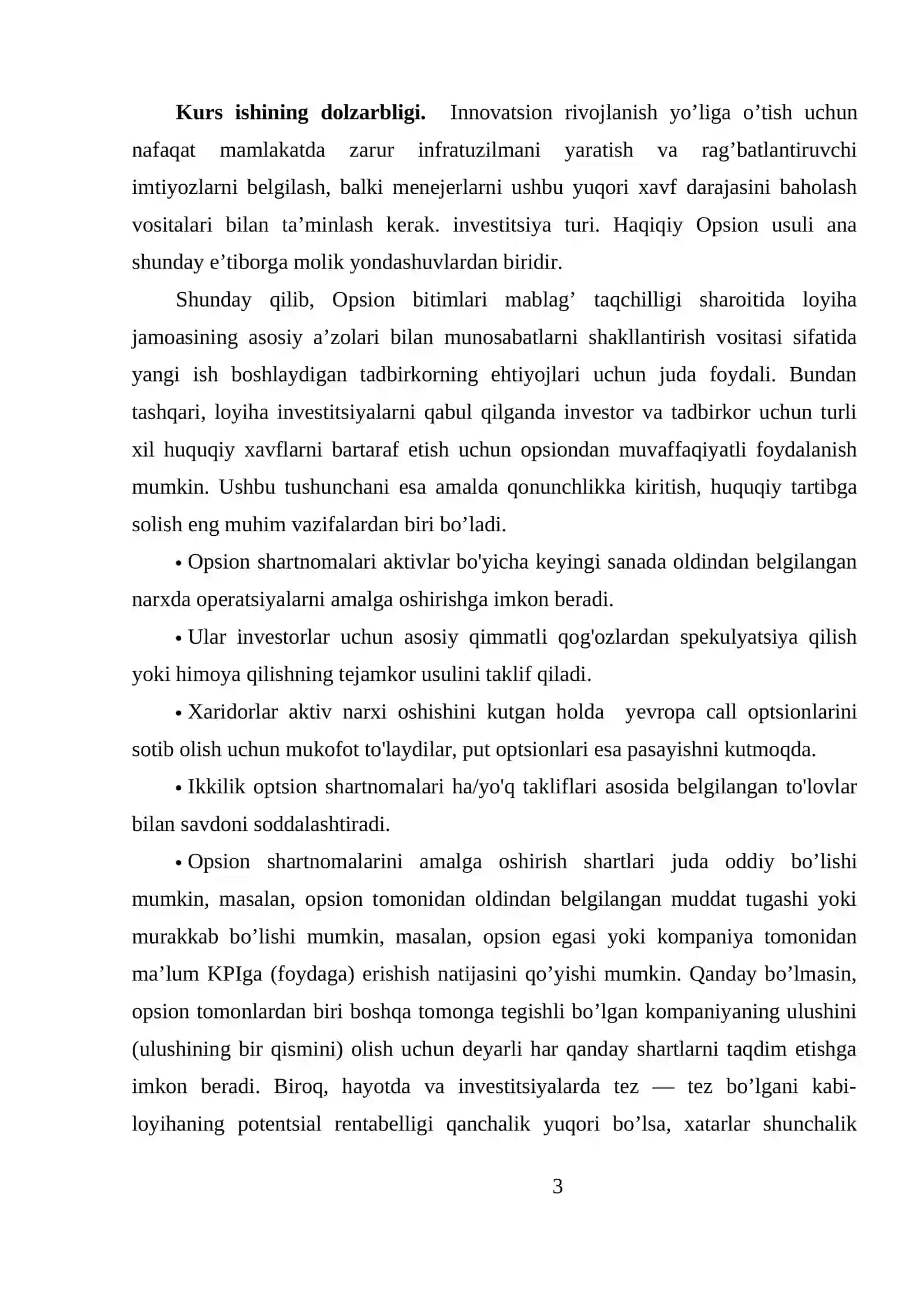 YEVROPA OPSIONLARI 3